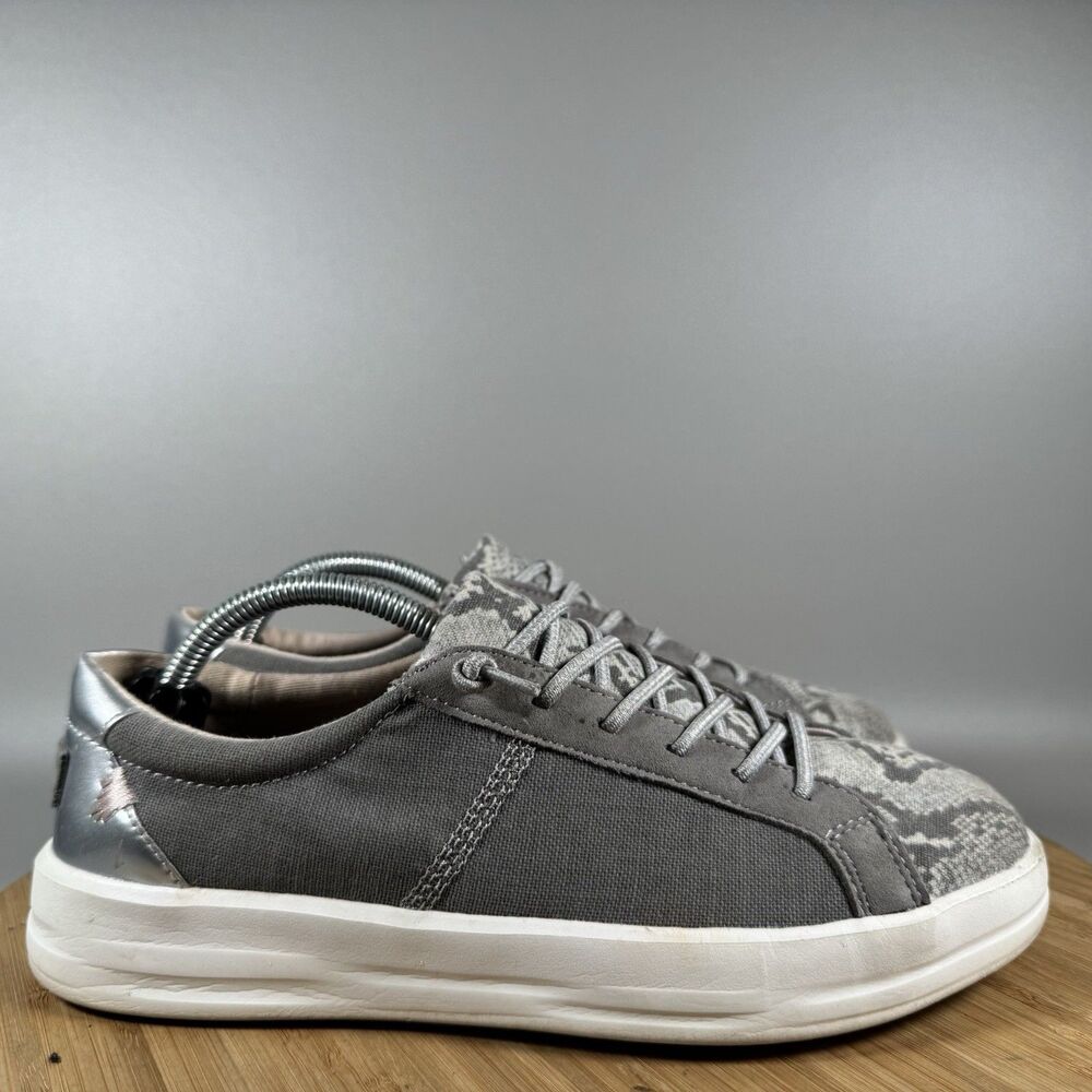Hey Dude Women's 7 Karina Silver Python Slip On Comfort Shoes Loafers